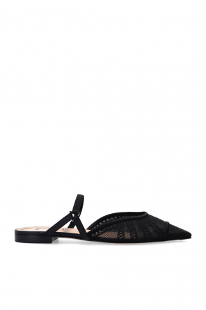 pointed toe mules fendi trimmed shoes